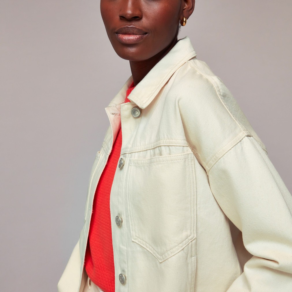 Women Whistles Jackets | Ella Denim Jacket Beige